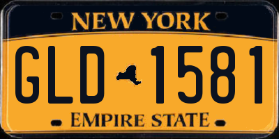 NY license plate GLD1581
