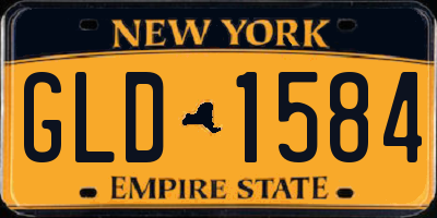 NY license plate GLD1584