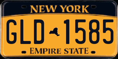 NY license plate GLD1585