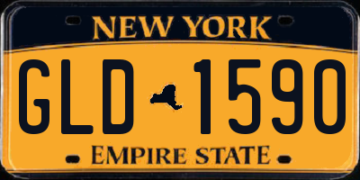 NY license plate GLD1590