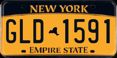 NY license plate GLD1591