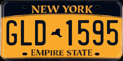 NY license plate GLD1595