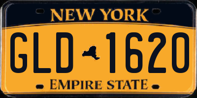 NY license plate GLD1620