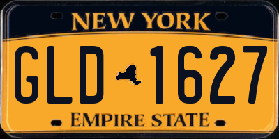 NY license plate GLD1627