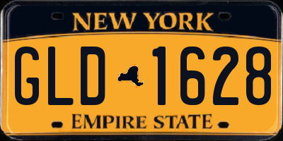 NY license plate GLD1628