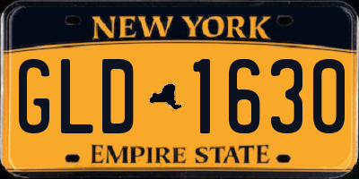 NY license plate GLD1630