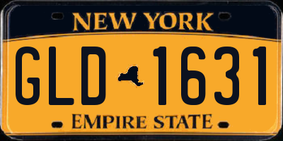 NY license plate GLD1631
