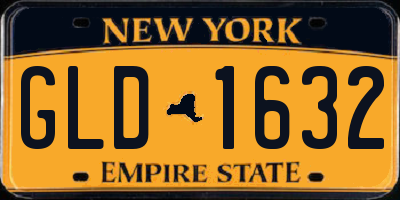 NY license plate GLD1632