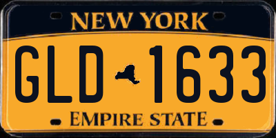 NY license plate GLD1633