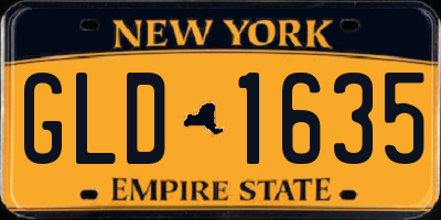 NY license plate GLD1635