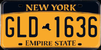 NY license plate GLD1636