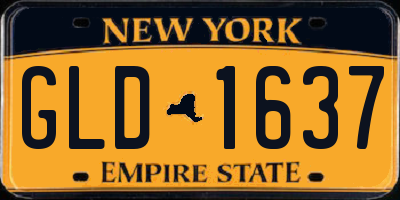 NY license plate GLD1637