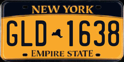 NY license plate GLD1638