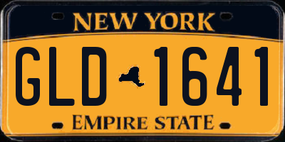 NY license plate GLD1641
