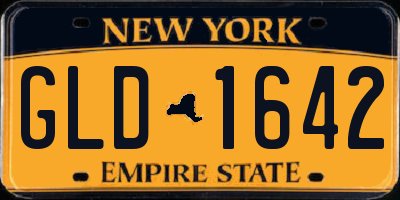 NY license plate GLD1642