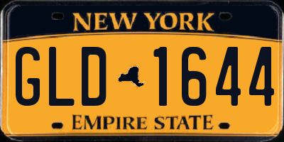 NY license plate GLD1644