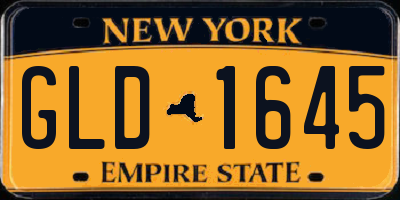 NY license plate GLD1645
