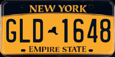 NY license plate GLD1648