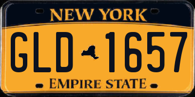 NY license plate GLD1657