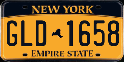NY license plate GLD1658