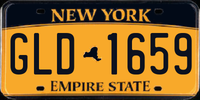 NY license plate GLD1659