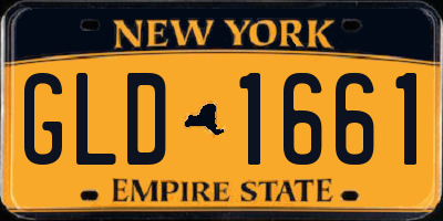 NY license plate GLD1661