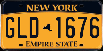 NY license plate GLD1676