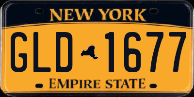 NY license plate GLD1677