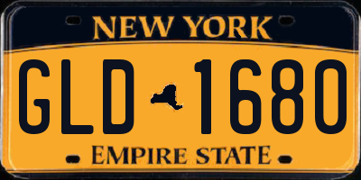 NY license plate GLD1680