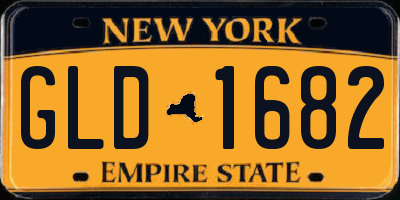 NY license plate GLD1682