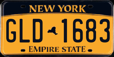 NY license plate GLD1683