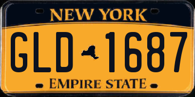 NY license plate GLD1687
