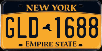 NY license plate GLD1688