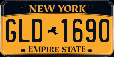 NY license plate GLD1690