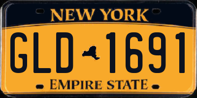 NY license plate GLD1691