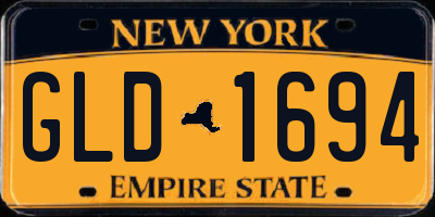 NY license plate GLD1694