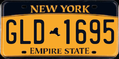 NY license plate GLD1695