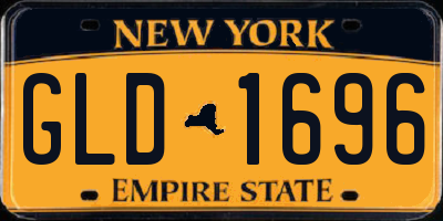 NY license plate GLD1696