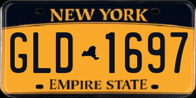 NY license plate GLD1697