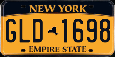 NY license plate GLD1698