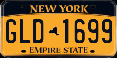 NY license plate GLD1699