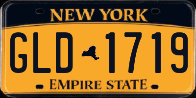 NY license plate GLD1719