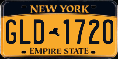 NY license plate GLD1720