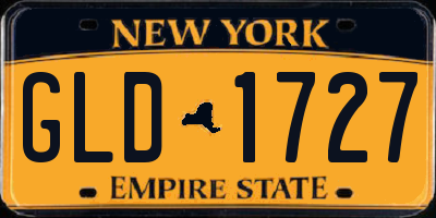 NY license plate GLD1727