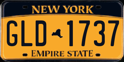 NY license plate GLD1737