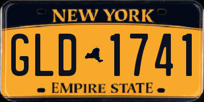NY license plate GLD1741