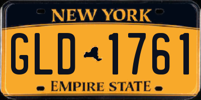 NY license plate GLD1761