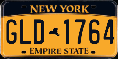 NY license plate GLD1764