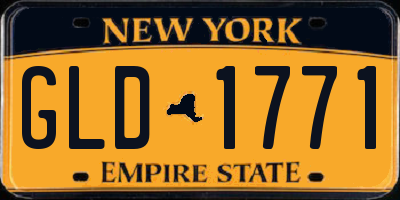 NY license plate GLD1771