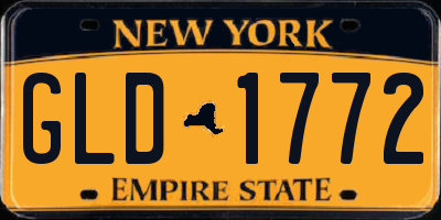 NY license plate GLD1772